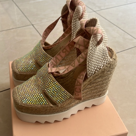 GORGEOUS Stella McCartney Gaia Wedge wrap around sandal. 36 - Picture 6 of 12